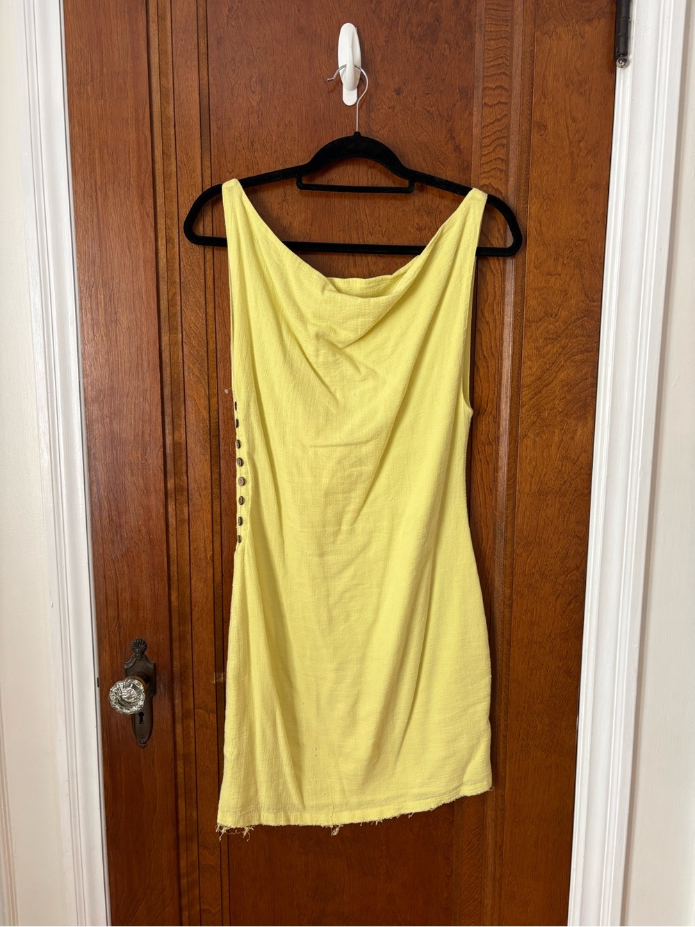 Free People Lemon Cowl Neck Mini Dress - small